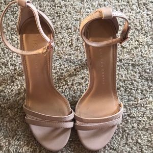 Lauren Conrad nude high heel sandals